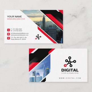 Tarjeta De Visita Tecnología, seguridad, servicio digital, tecnologí