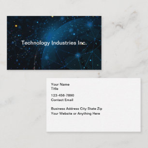 Tarjeta De Visita Tecnología y Servicios Empresariales Globales