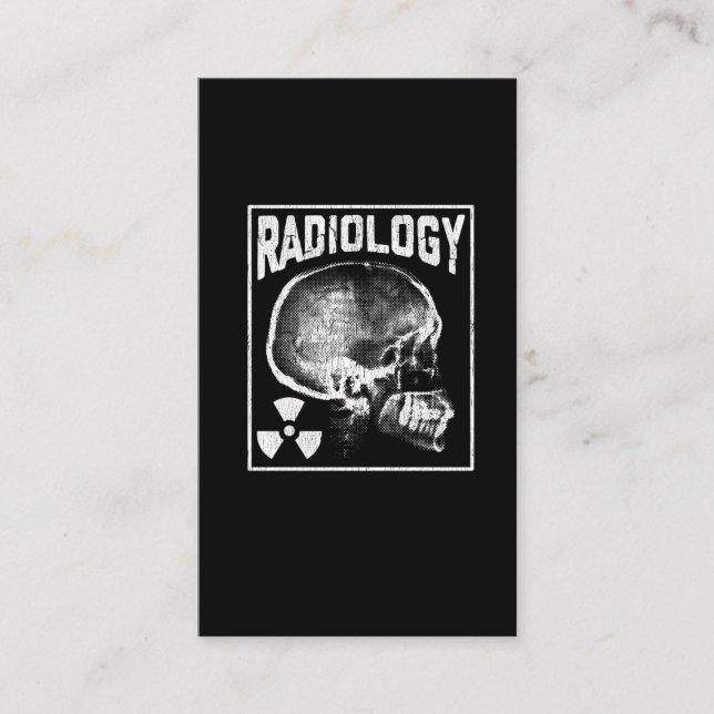 Tarjeta De Visita Tecnólogo de Radiología Skull Xray (Anverso)