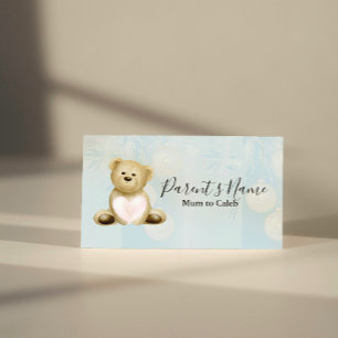 Tarjeta de visita Teddy Bear 2 & Hearts