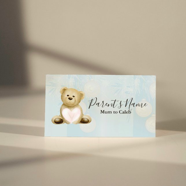 Tarjeta de visita Teddy Bear 2 & Hearts (Subido por el creador)