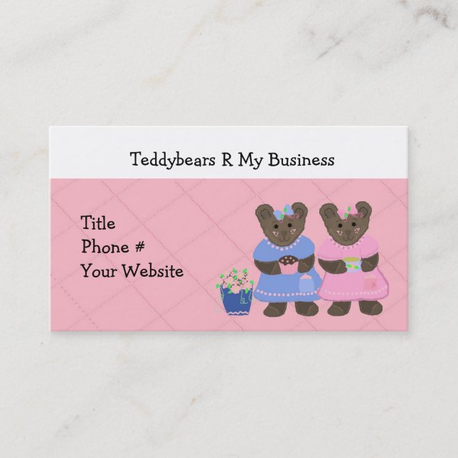 Tarjeta De Visita Teddybears R My Business (Anverso)
