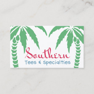 Tarjeta De Visita Tees y especialidades del sur