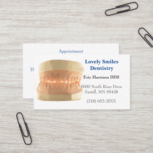 Tarjeta De Visita Teeth Dentist Dental Family Dentistry Dentistry (Anverso/Reverso In Situ)