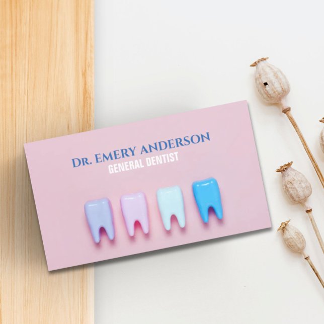 Tarjeta De Visita Teeth Ortodontista Dental Higienista Dentista (Teeth Orthodontist Dental Hygienist Dentist Business Card)