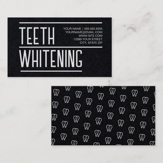 Tarjeta De Visita Teeth Whitening Dental (Anverso / Reverso)