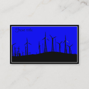 Tarjeta De Visita Tehachapi Wind Farm Silhouette