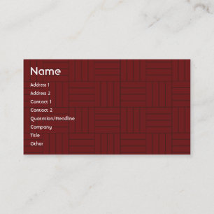 Tarjeta De Visita Teja roja - negocio