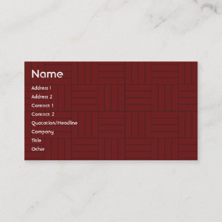 Tarjeta De Visita Teja roja - negocio