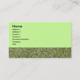 Tarjeta De Visita Teja verde