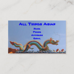 Tarjeta De Visita Tejado adornado del templo con los dragones