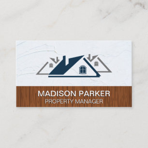 Tarjeta De Visita Tejados residenciales   Pared de madera empacada
