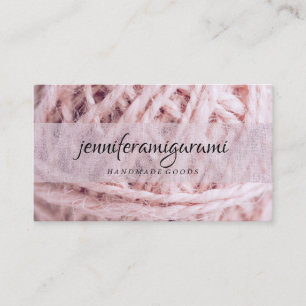 Tarjeta De Visita Tejido a mano con ganchillo Craft Yarny
