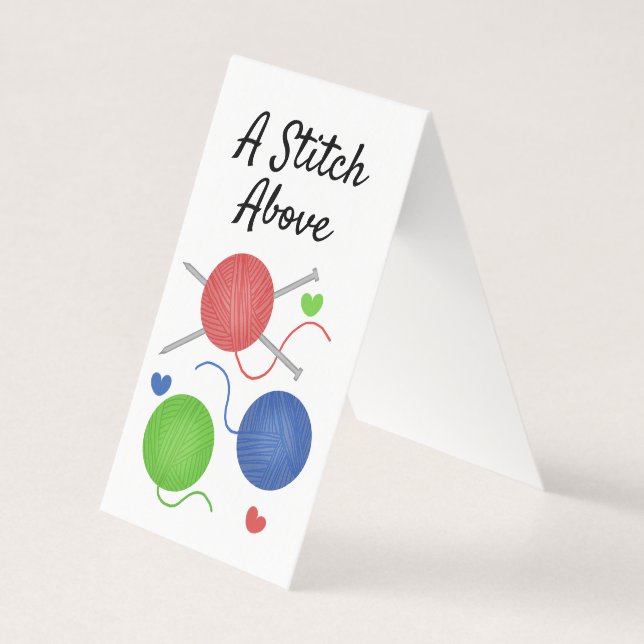 Tarjeta De Visita Tejido con amor (Anverso)