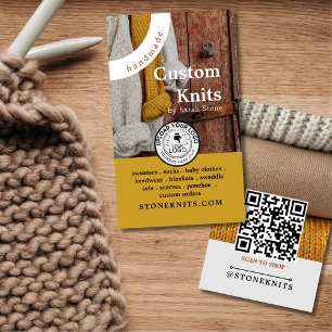 Tarjeta De Visita Tejido, coser, crochet, terciar, artes textiles
