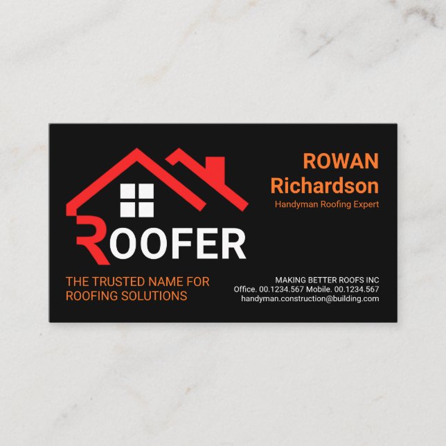 Tarjeta De Visita Tejido creativo de letrero rojo (Anverso)