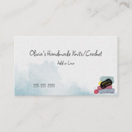Tarjeta De Visita Tejido/crochet hecho a mano