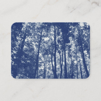 Tarjeta De Visita Tejido de bosques - Efecto cianotipio