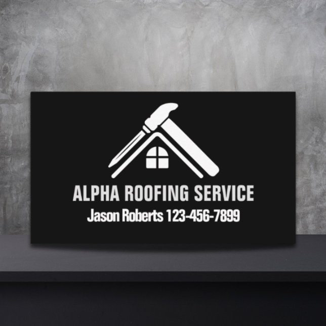 Tarjeta De Visita Tejido de construcción de la construcción de la re (Handyman Roof Repair Construction Roofing Roofer Business Card)