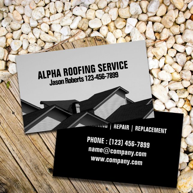 Tarjeta De Visita Tejido de construcción de la construcción de la re (Contractor Roof Repair Construction Roofing Roofer Business Card)