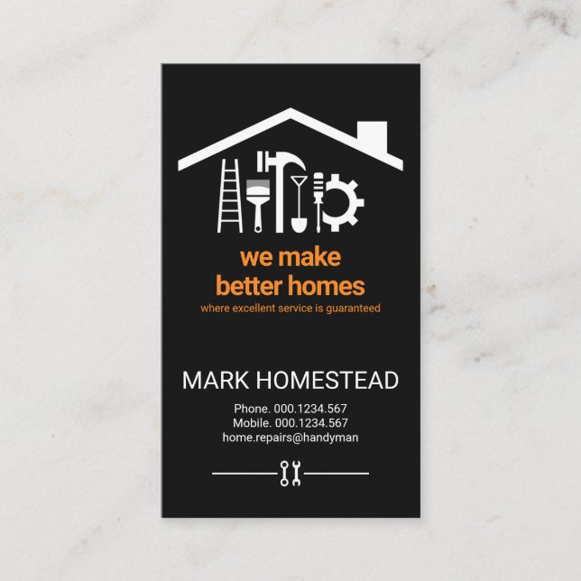 Tarjeta De Visita Tejido de herramientas de mano creativas (Anverso)