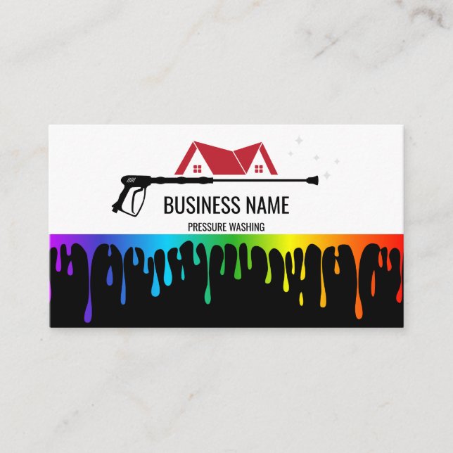 Tarjeta De Visita Tejido de lavado de corriente a presión profesiona (Anverso)