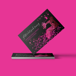 Tarjeta De Visita Tejido de tela de tela sastre de máquina rosa cali