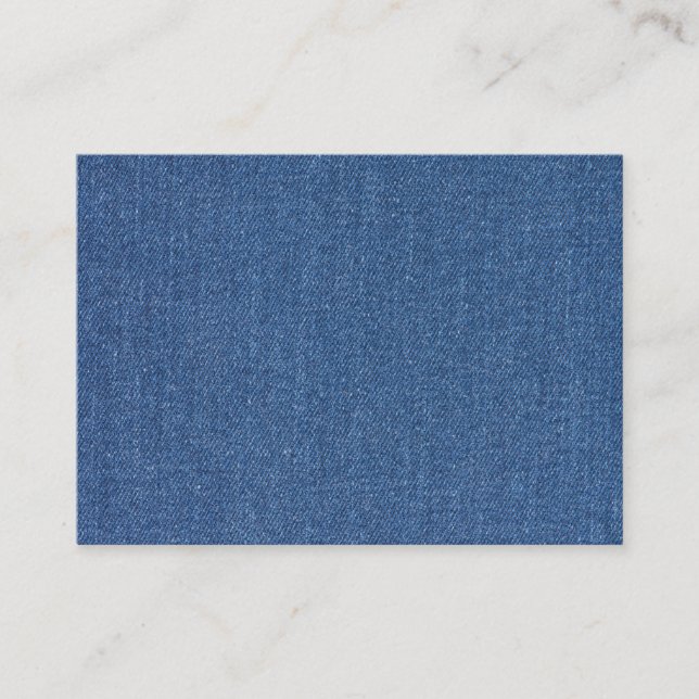 Tarjeta De Visita Tejido textil original azul moda jean denim (Anverso)
