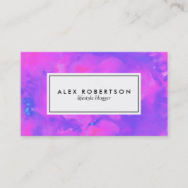 Tarjeta De Visita Tejidos de color rosa brillante, morado y azul