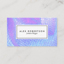 Tarjeta De Visita Tejidos rosados, acuáticos y de sirena lila