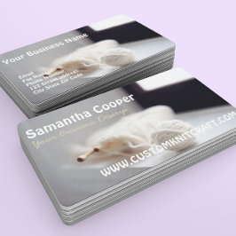 Tarjeta De Visita Tejiendo/tejiendo Yarns Fotografía