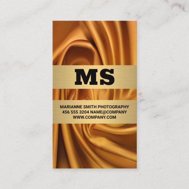 Tarjeta De Visita Tela de oro de seda (Anverso)