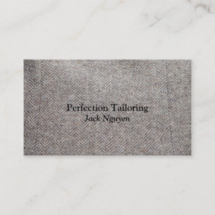 Tarjeta De Visita Tela del tweed de Brown
