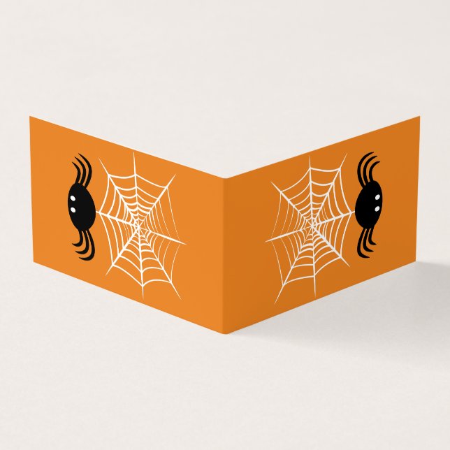 Tarjeta De Visita Telaraña de Halloween  (Exterior)