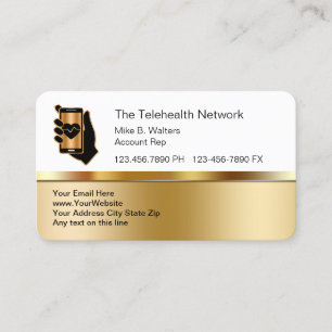 Tarjeta De Visita Teleconsulta Médica Elegante