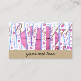 Tarjeta De Visita Teléfono con labios rosas Avon