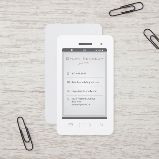 Tarjeta De Visita Teléfono móvil (Anverso/Reverso In Situ)