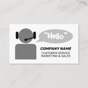 Tarjeta De Visita Telemarketing de representantes de ventas de servi