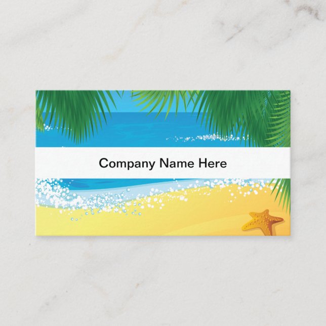 Tarjeta De Visita Tema Businesscards de la playa (Anverso)