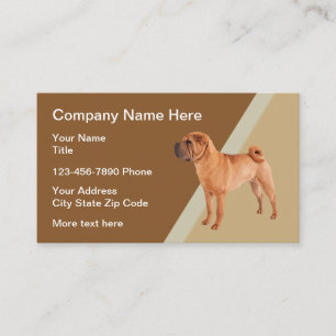 Tarjeta De Visita Tema chino del perro Shar-Pei