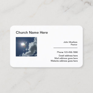 Tarjeta De Visita Tema cristiano moderno