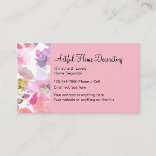 Tarjeta De Visita Tema de adornamiento casero