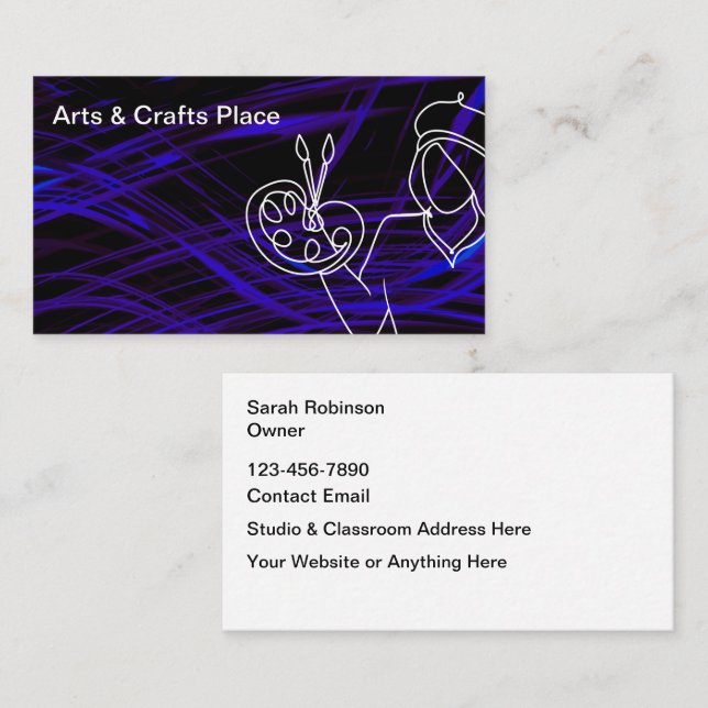 Tarjeta De Visita Tema De Artes Creativas Y Artesanías De Guay (Anverso / Reverso)