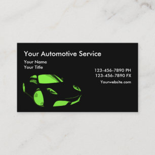 Tarjeta De Visita Tema de Auto Moderno Genial