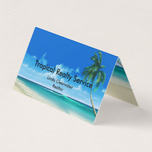 Tarjeta De Visita Tema de bienes raíces de playa