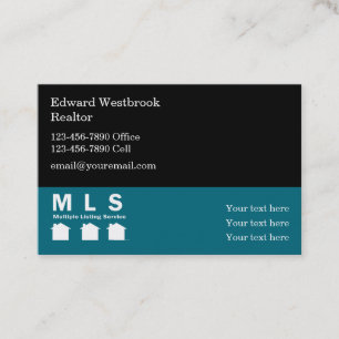 Tarjeta De Visita Tema de bienes raíces del agente de MLS
