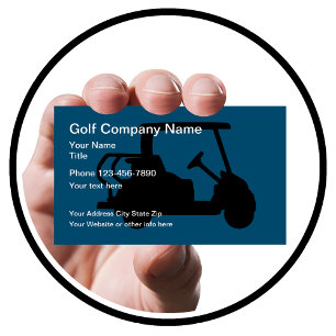 Tarjeta De Visita Tema de Carrito de Golf Moderno