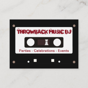 Tarjeta De Visita Tema de cinta de casete de DJ de música retro