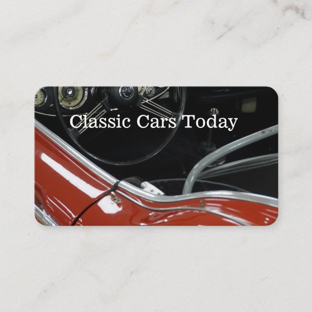 Tarjeta De Visita Tema de Coches Clásicos (Anverso)