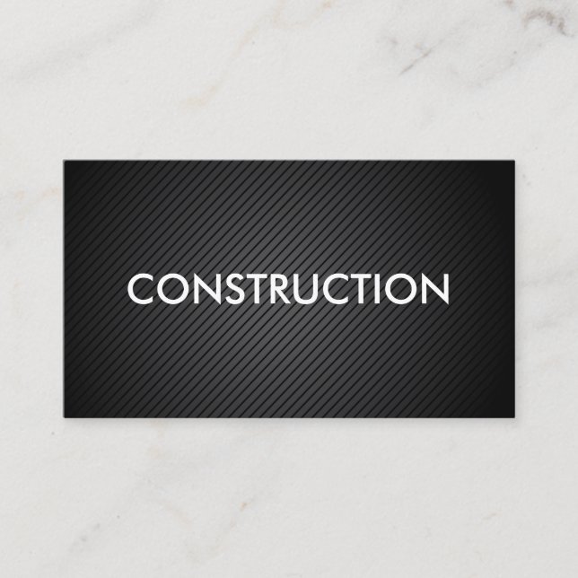 Tarjeta De Visita Tema de Construcción (Anverso)